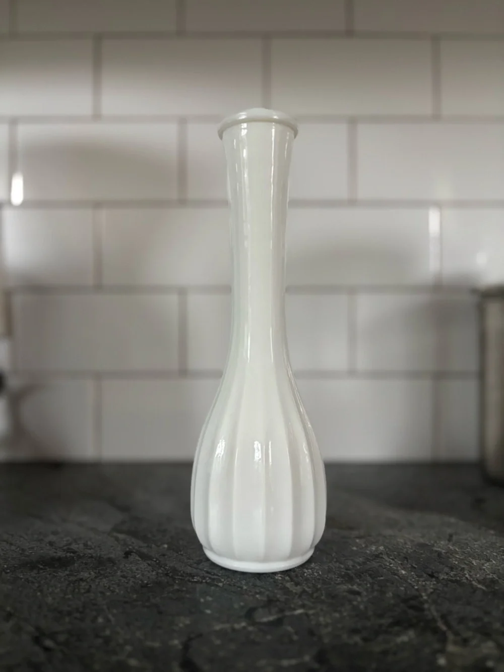 White Ceramic Bud Vase - Sleek Home Accent